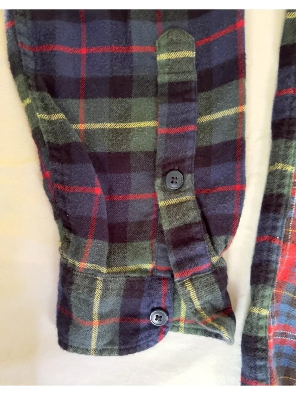 J. Crew Mens M Patchwork Flannel Shirt Mixed Plaid Tartan Cotton